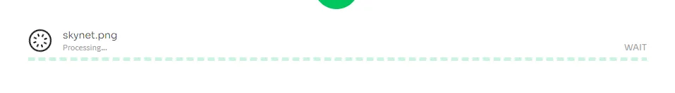 アップロード中