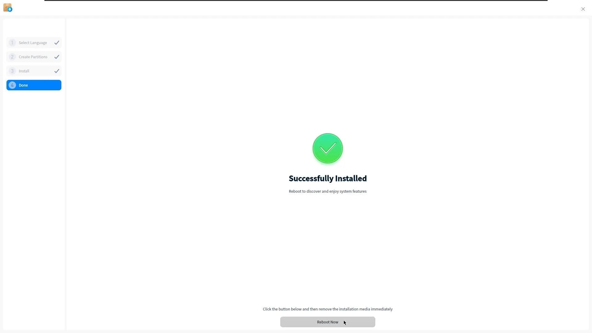 インストール完了